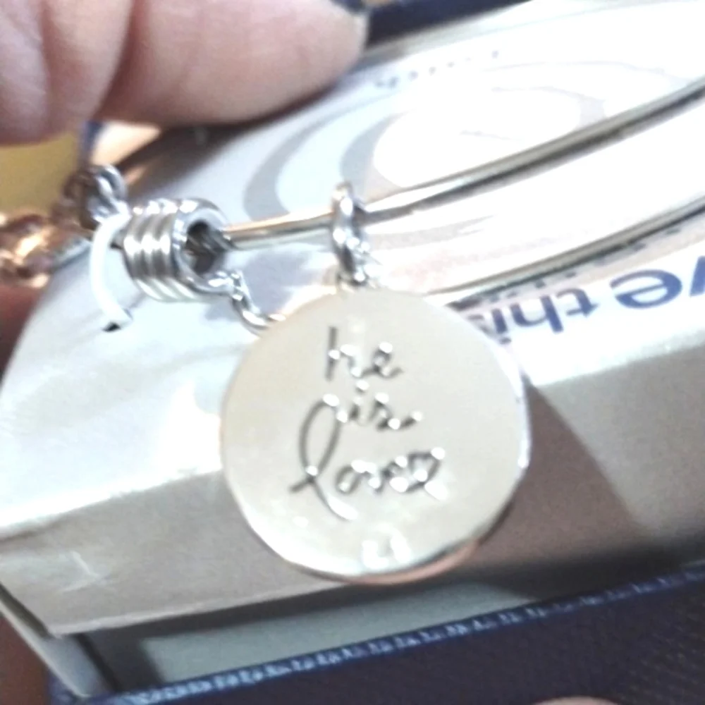 LOVE THIS LIFE FAITH STERLING SILVER EXPANDABLE BRACELET W/CHARMS-NWT - Picture 9 of 9